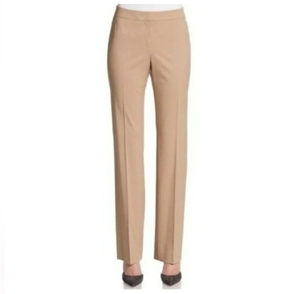 Lafayette 148 New York Wool Cashmere Barrow Pant Tan US 8 - Picture 1 of 11